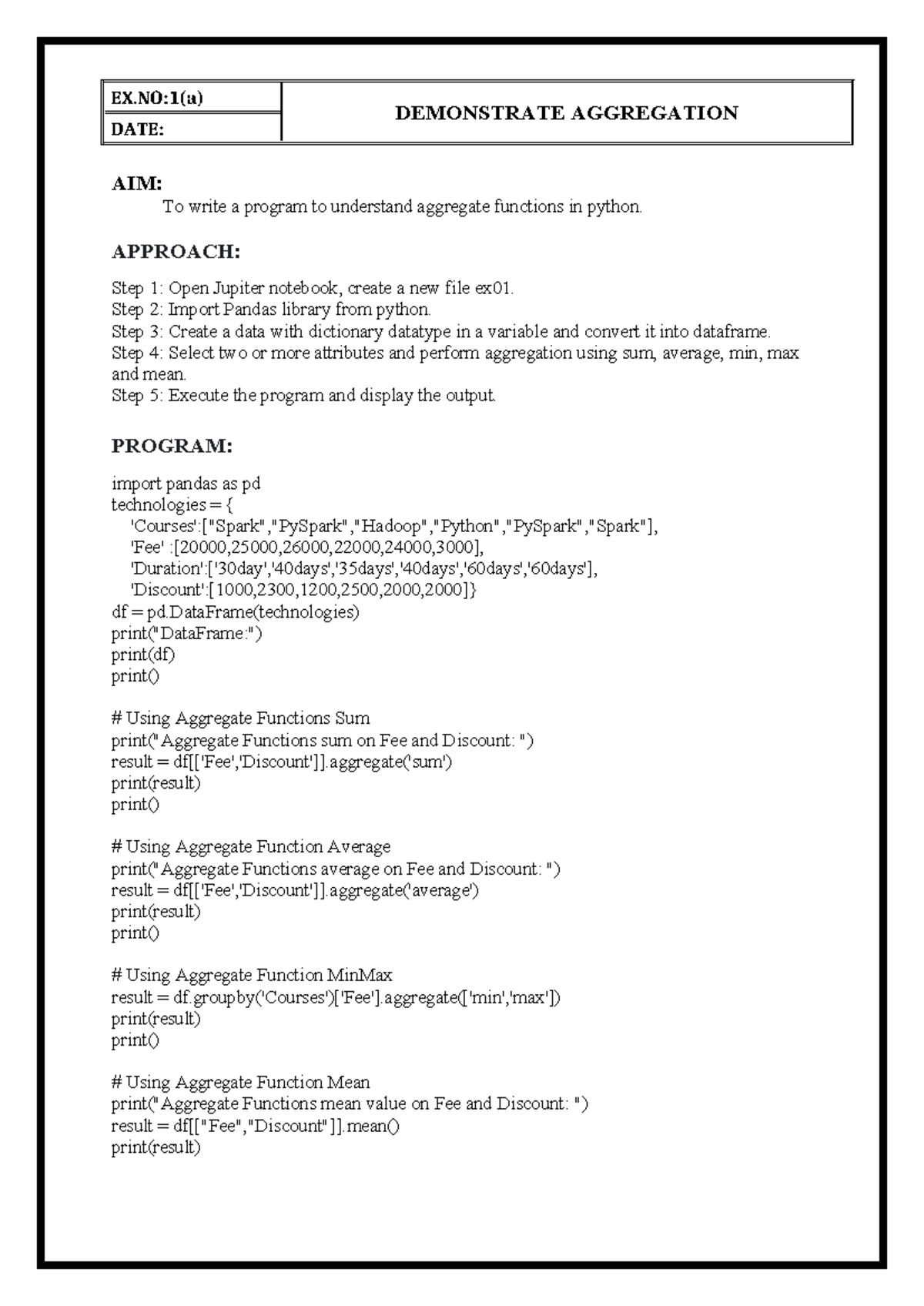 DS Manual with Answers - AIM: To write a program to understand ...