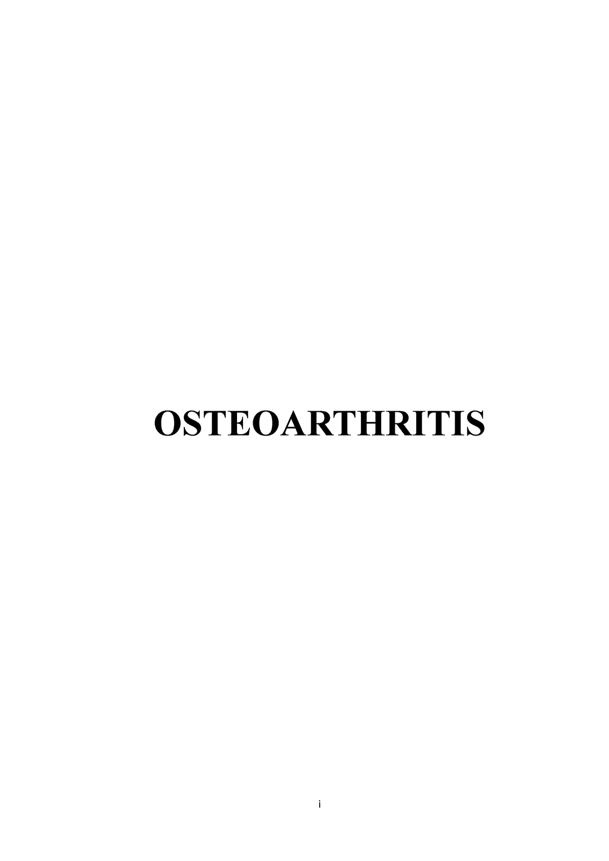 Review Materi Osteoarthritis - OSTEOARTHRITIS I A. Definisi ...