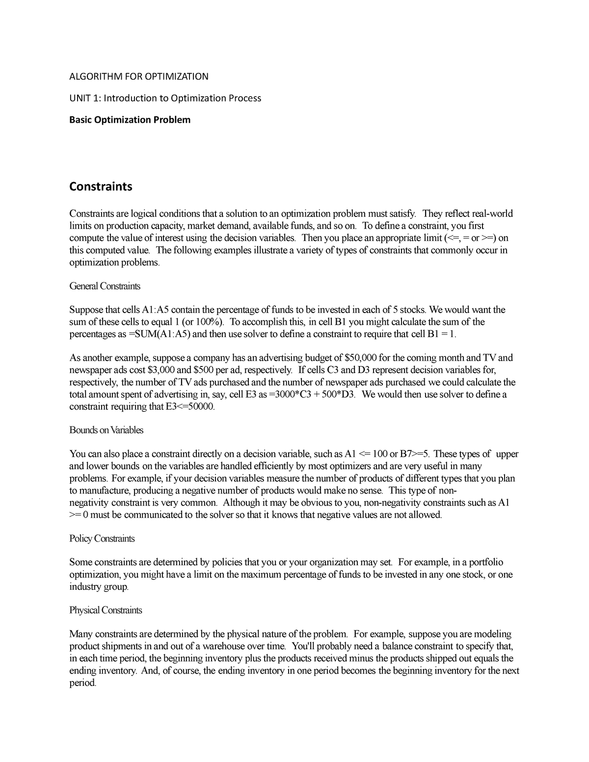 algorithm-for-optimization-algorithm-for-optimization-unit-1