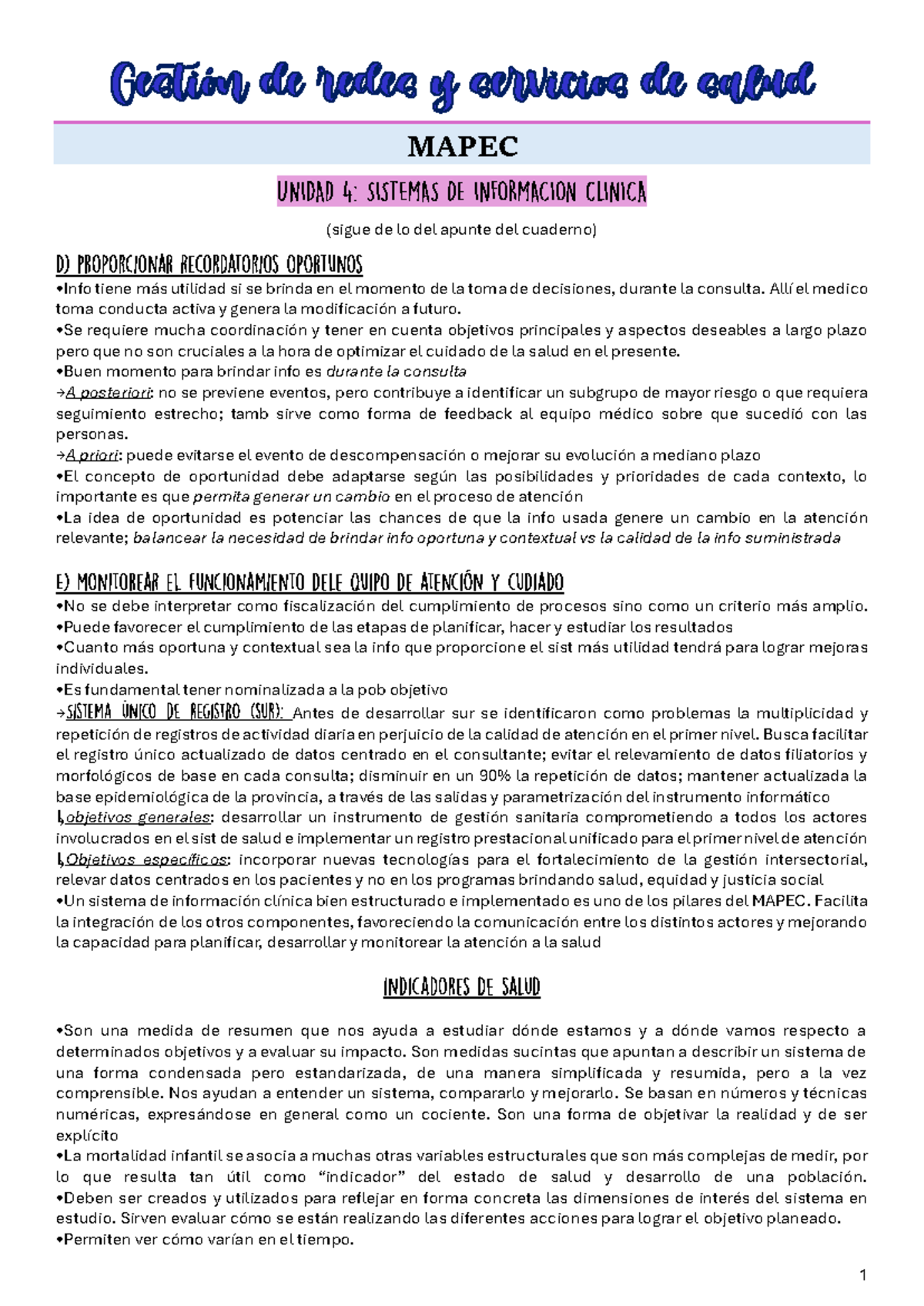 Gestion parcial 2 - Resumen Redes Y Sistemas De Salud - MAPEC (sigue de ...