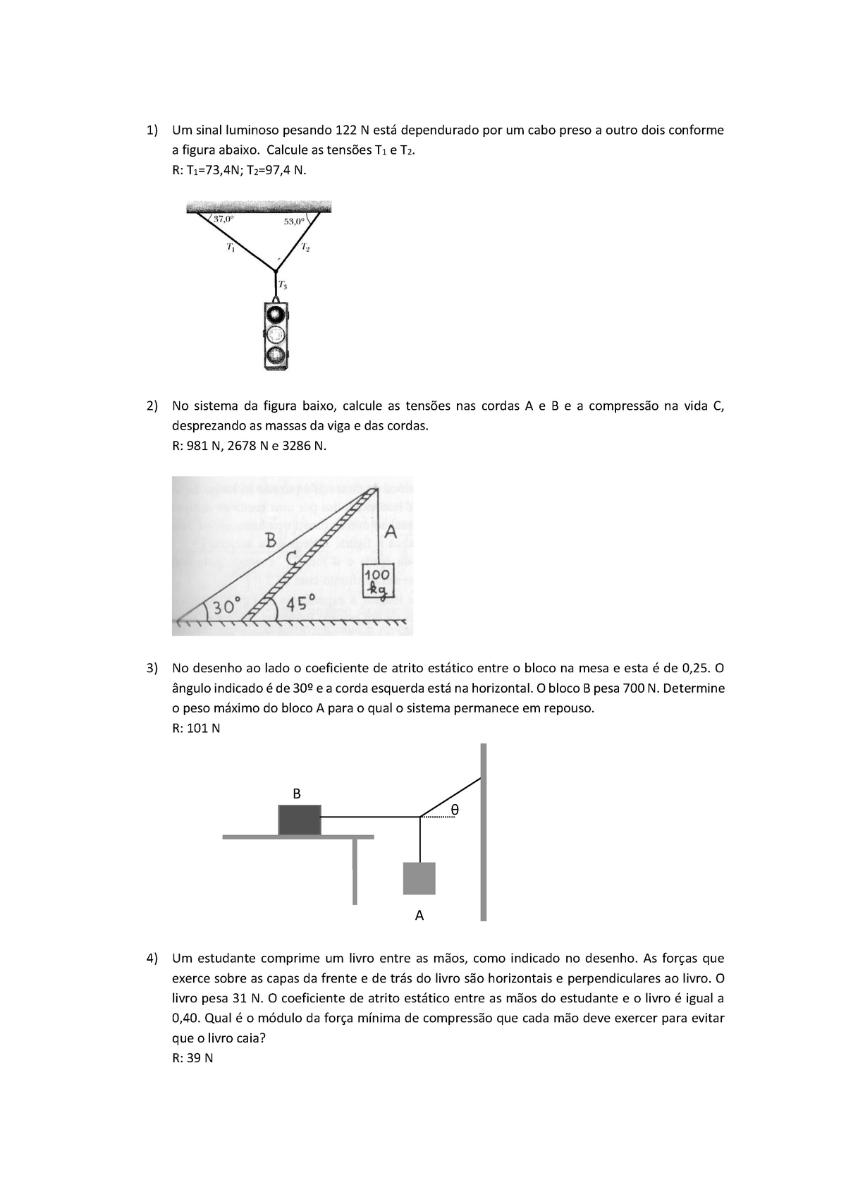 Lista De Exercícios De Mecânica Classica - 3 - 1) Um Sinal Luminoso ...