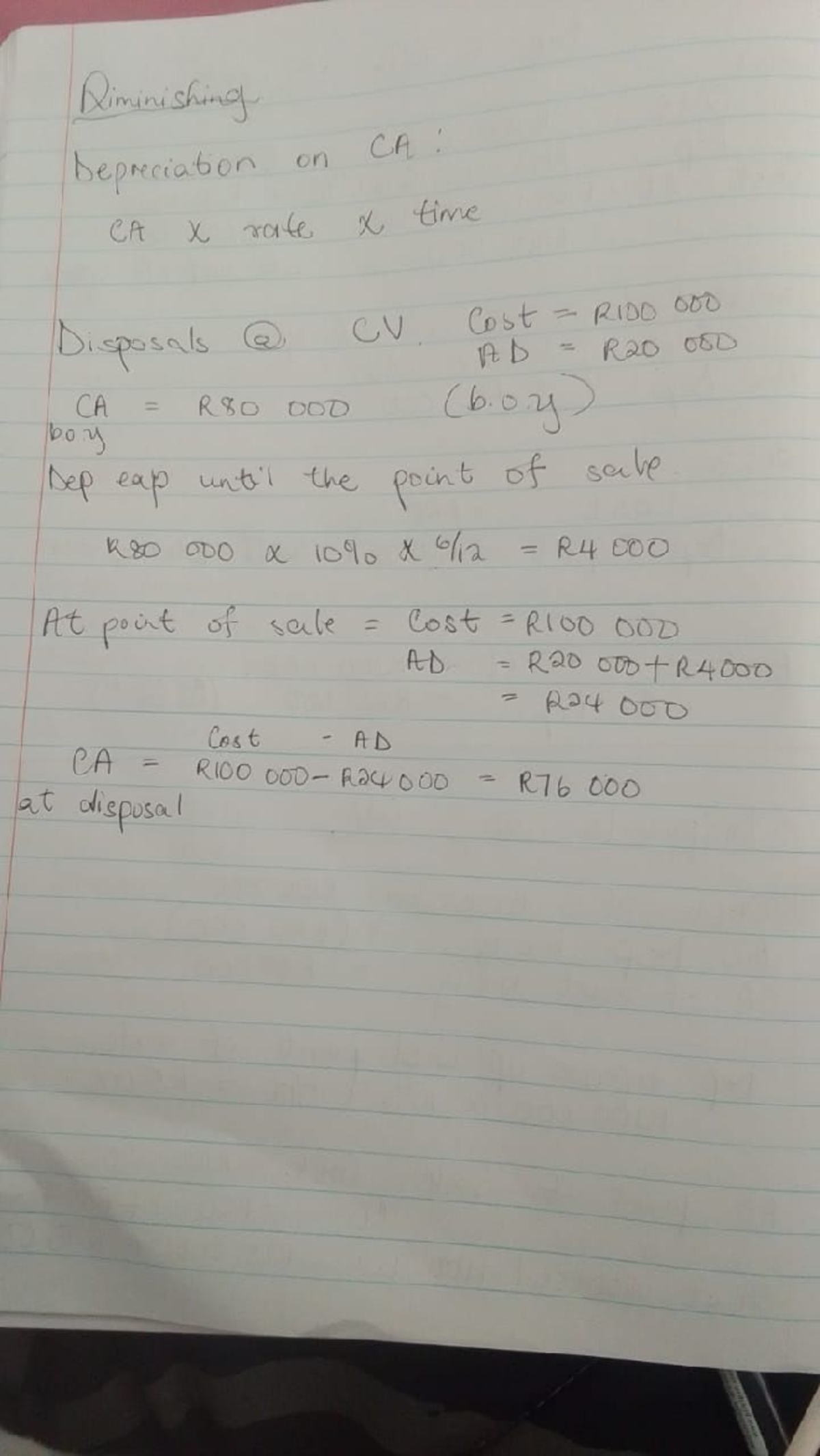 Diminishing balance method depreciation - RGV102 - Diminishing ...