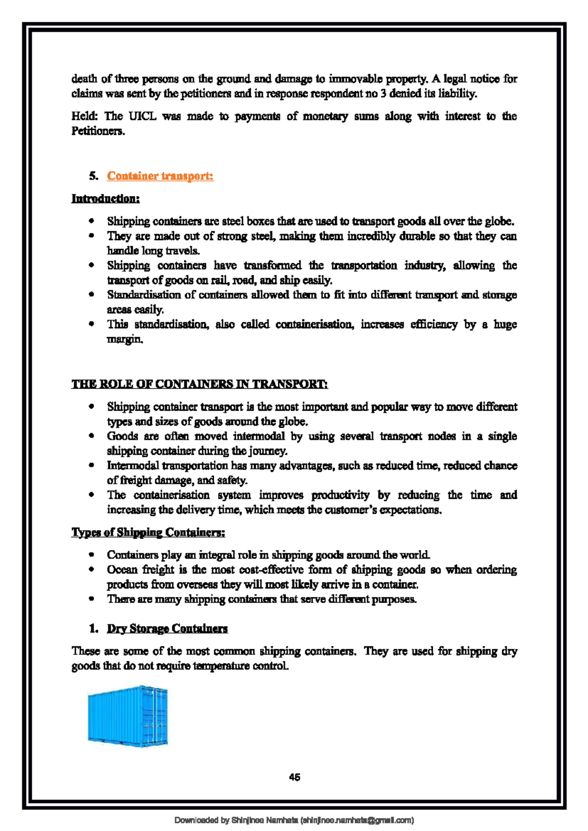 Container types - notes - death of three persons on the ground and ...