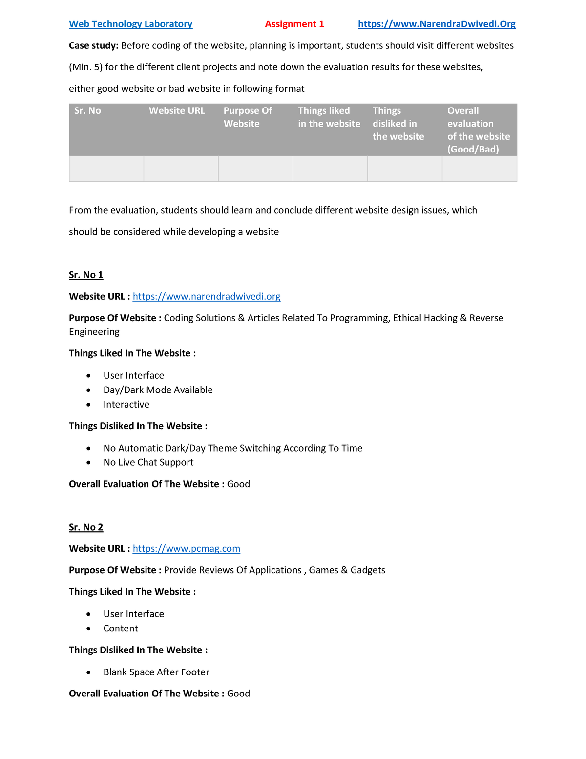 web technology assignment pdf