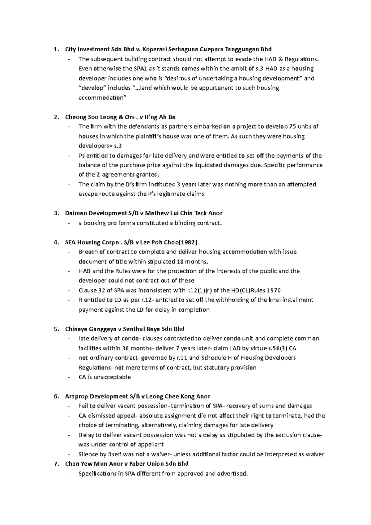 Chapter 3 convey part 1 - City Investment Sdn Bhd v. Koperasi Serbaguna ...