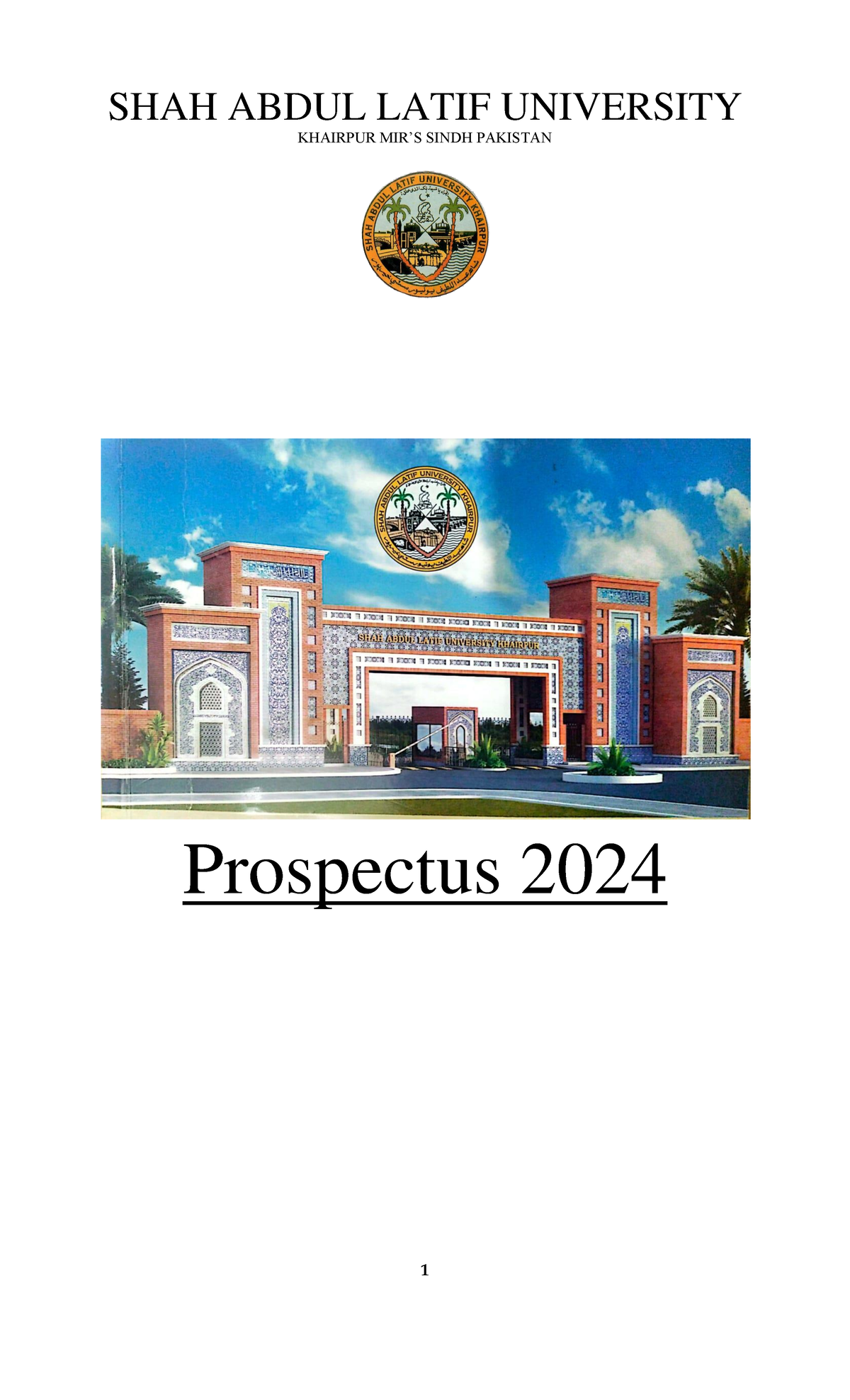 Prospectus-2024-updated - SHAH ABDUL LATIF UNIVERSITY KHAIRPUR MIR’S ...