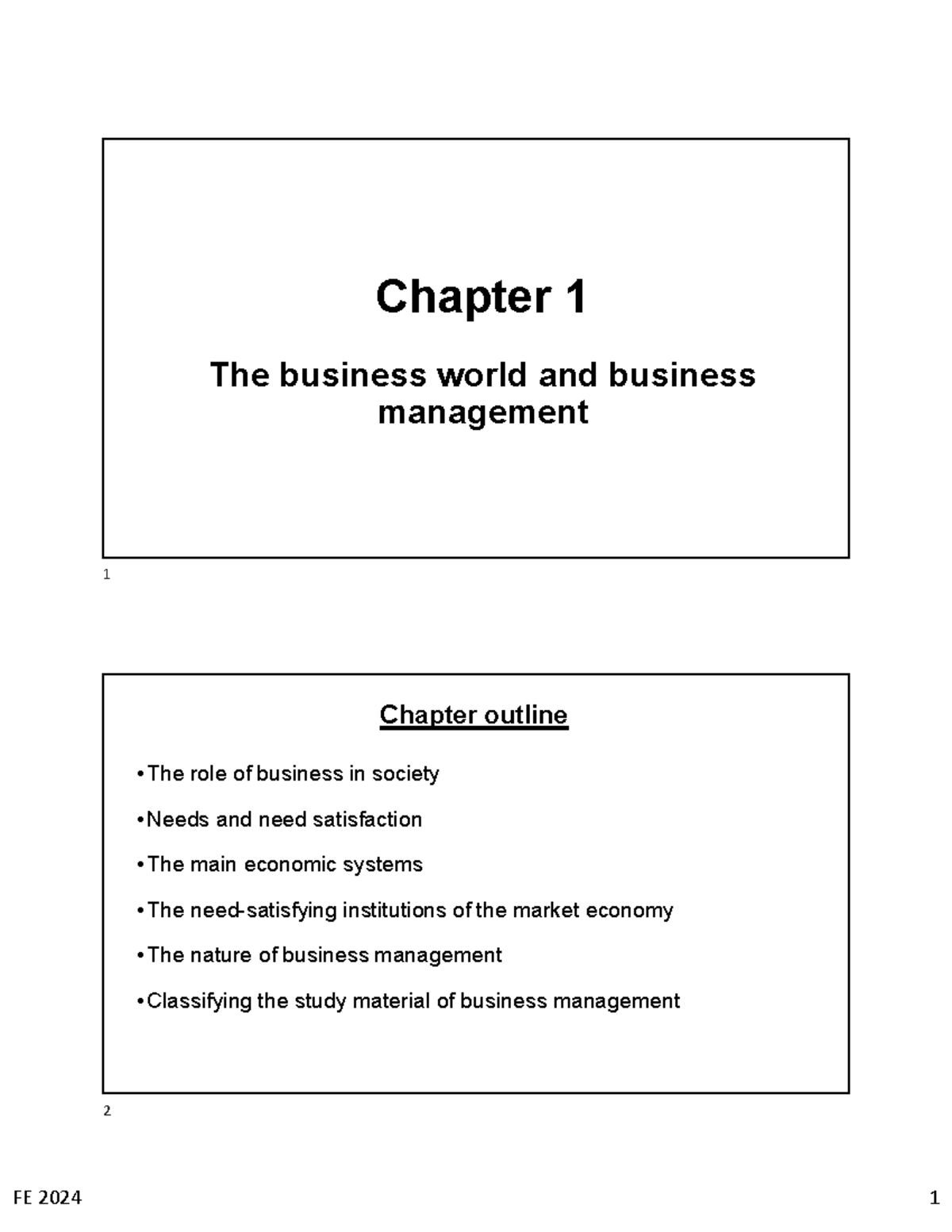 Chapter 1 Overview Good Chapter 1 The Business World And Business Management Chapter Outline Chapter 1 Overview Good Chapter 1 The Business World And Business Management Chapter Outline