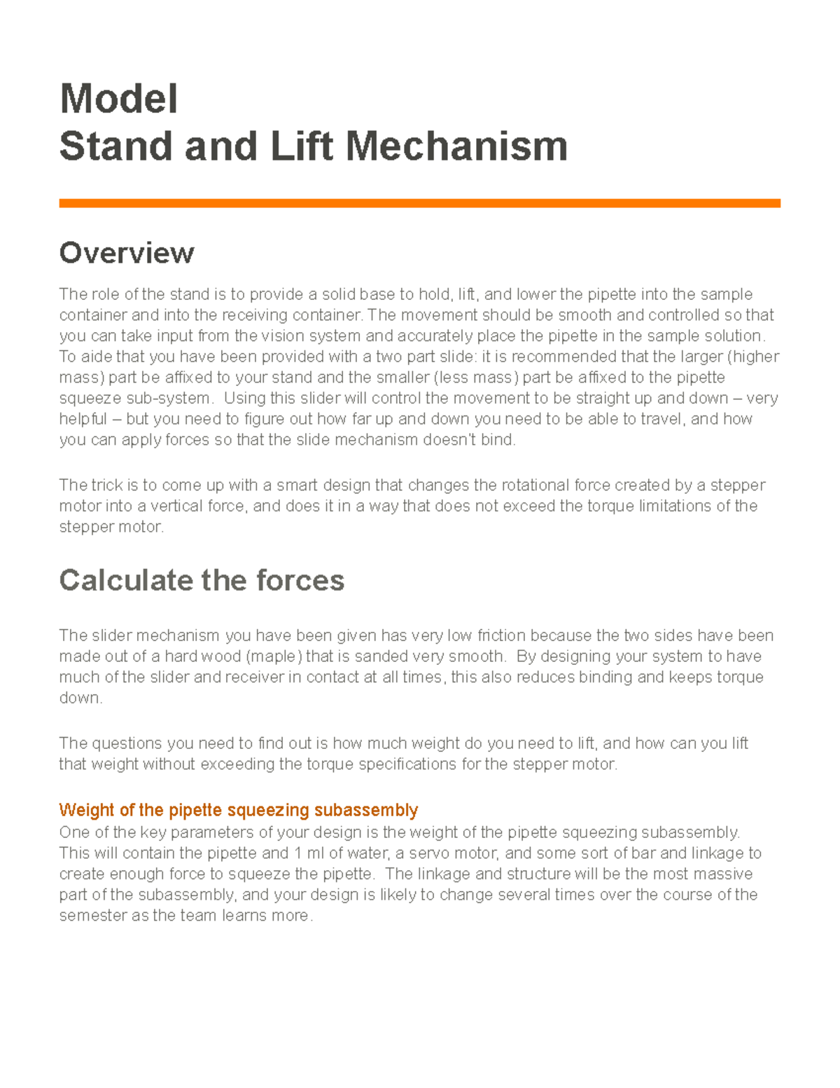 Getting To POC- Model For Stand - Model Stand And Lift Mechanism ...