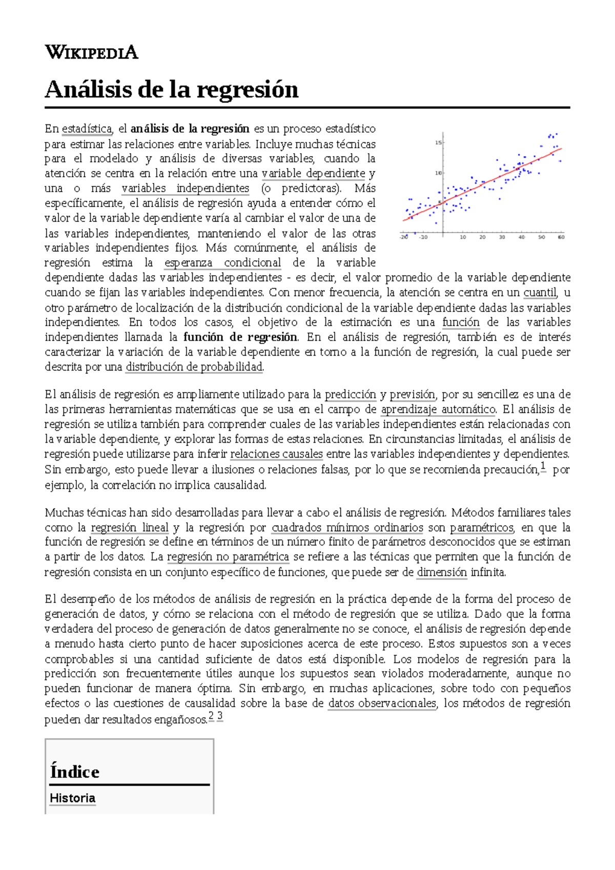 Análisis De La Regresión Análisis De La Regresión En Estadística El