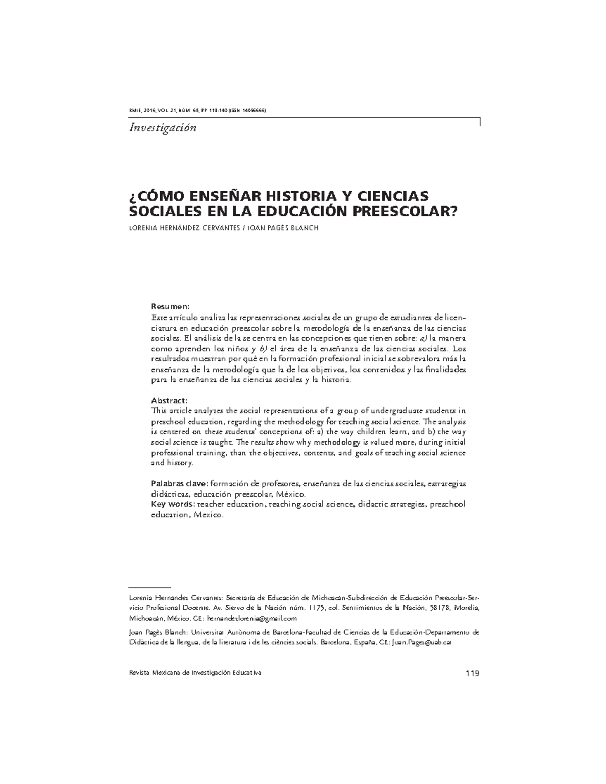 1405 6666 rmie 21 68 00119 - Revista Mexicana de Investigación ...