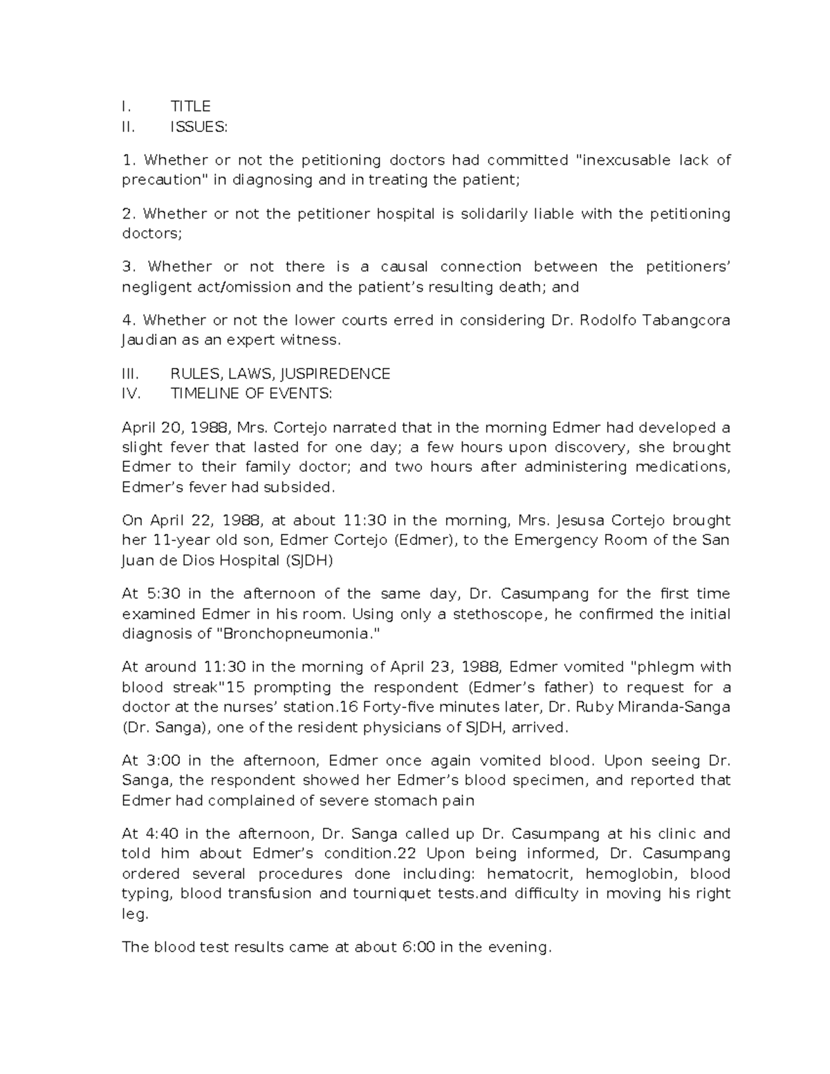 Script - draft - I. TITLE II. ISSUES: Whether or not the petitioning ...