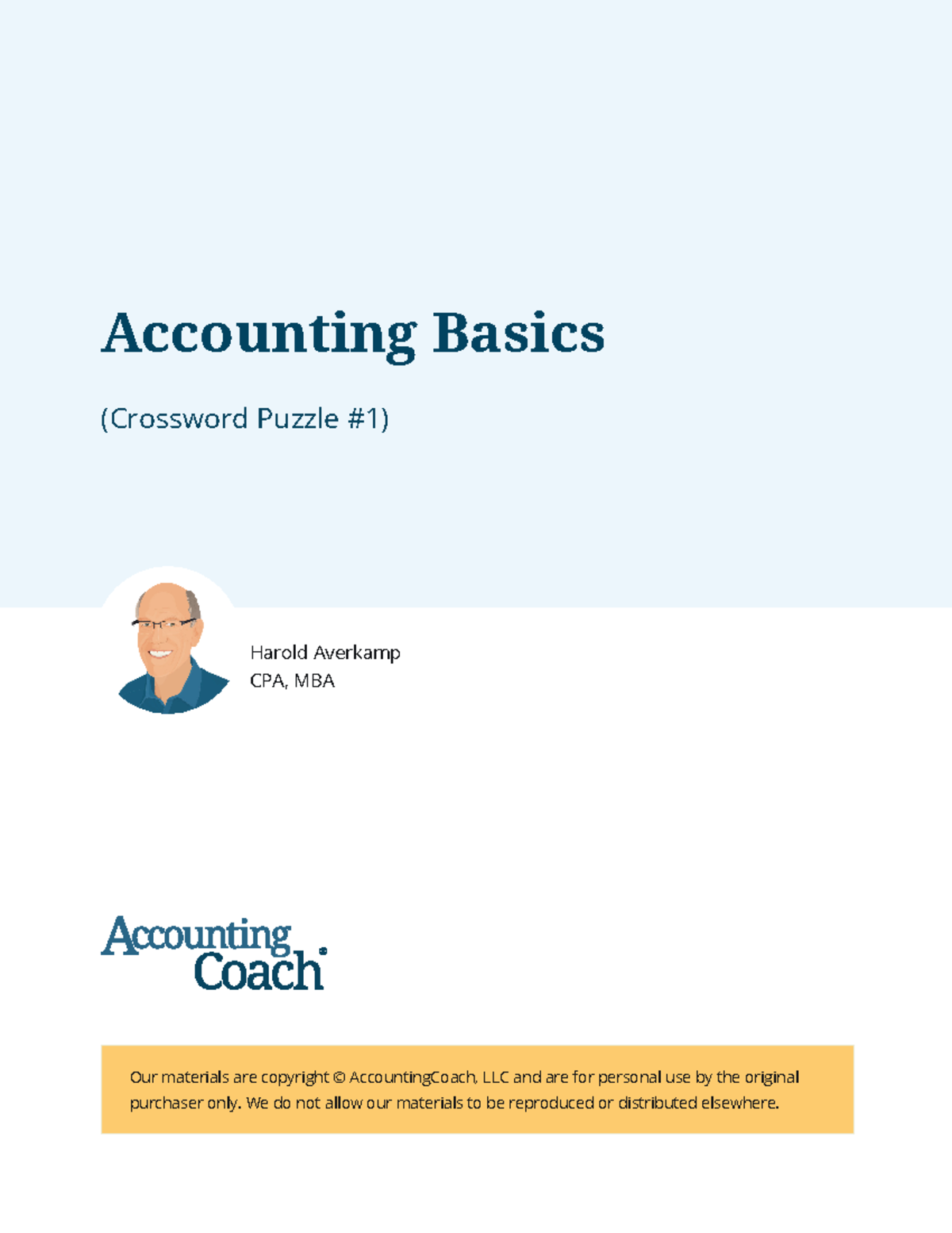 Accounting basics crossword puzzle 1 crossword puzzle 1 our