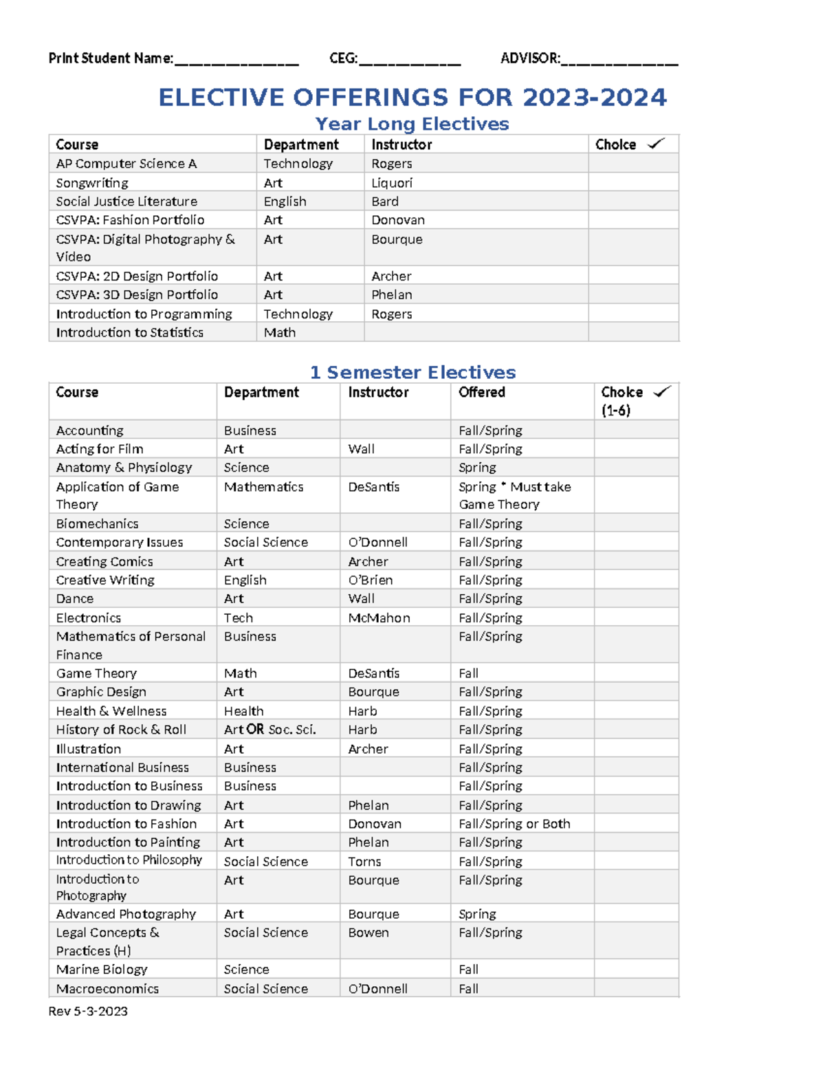 Elective-Course-Selections-2023-2024 2 - Print Student Name ...