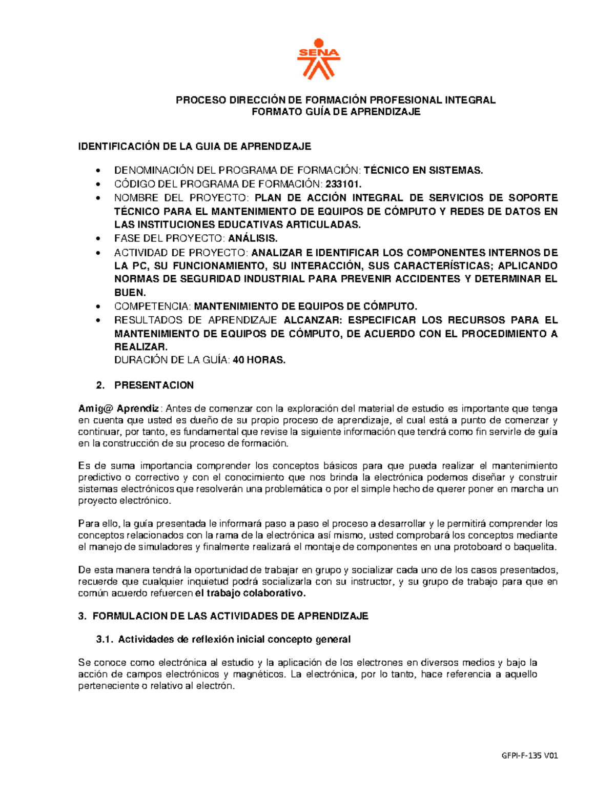 GFPI-F-135 GUIA DE Aprendizaje N° 02 Electronica Basica - PROCESO ...