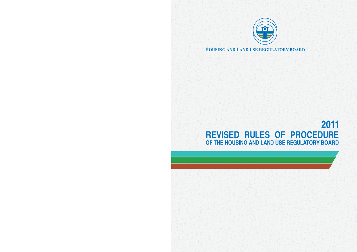 hlurb-2011-rules-of-procedure-housing-and-land-use-regulatory-board