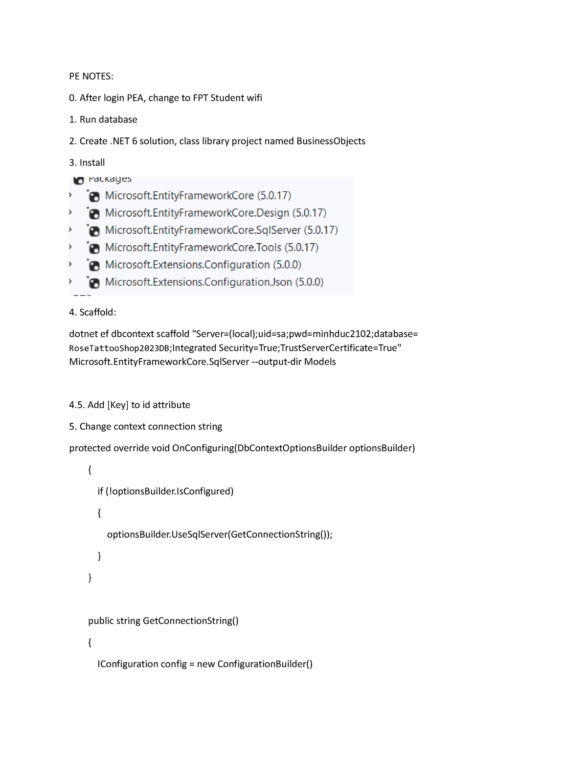 PE PRN231 SU23 - SU23 - PE NOTES: 0. After Login PEA, Change To FPT ...