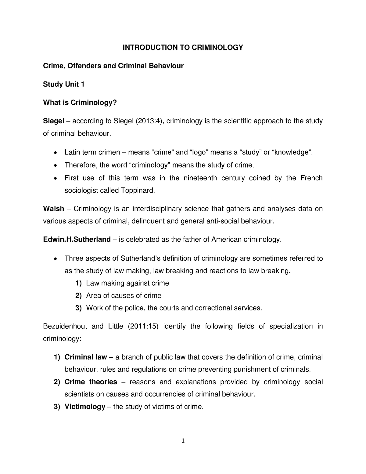 CRIM 101 - Introduction-to-Criminology - INTRODUCTION TO CRIMINOLOGY ...