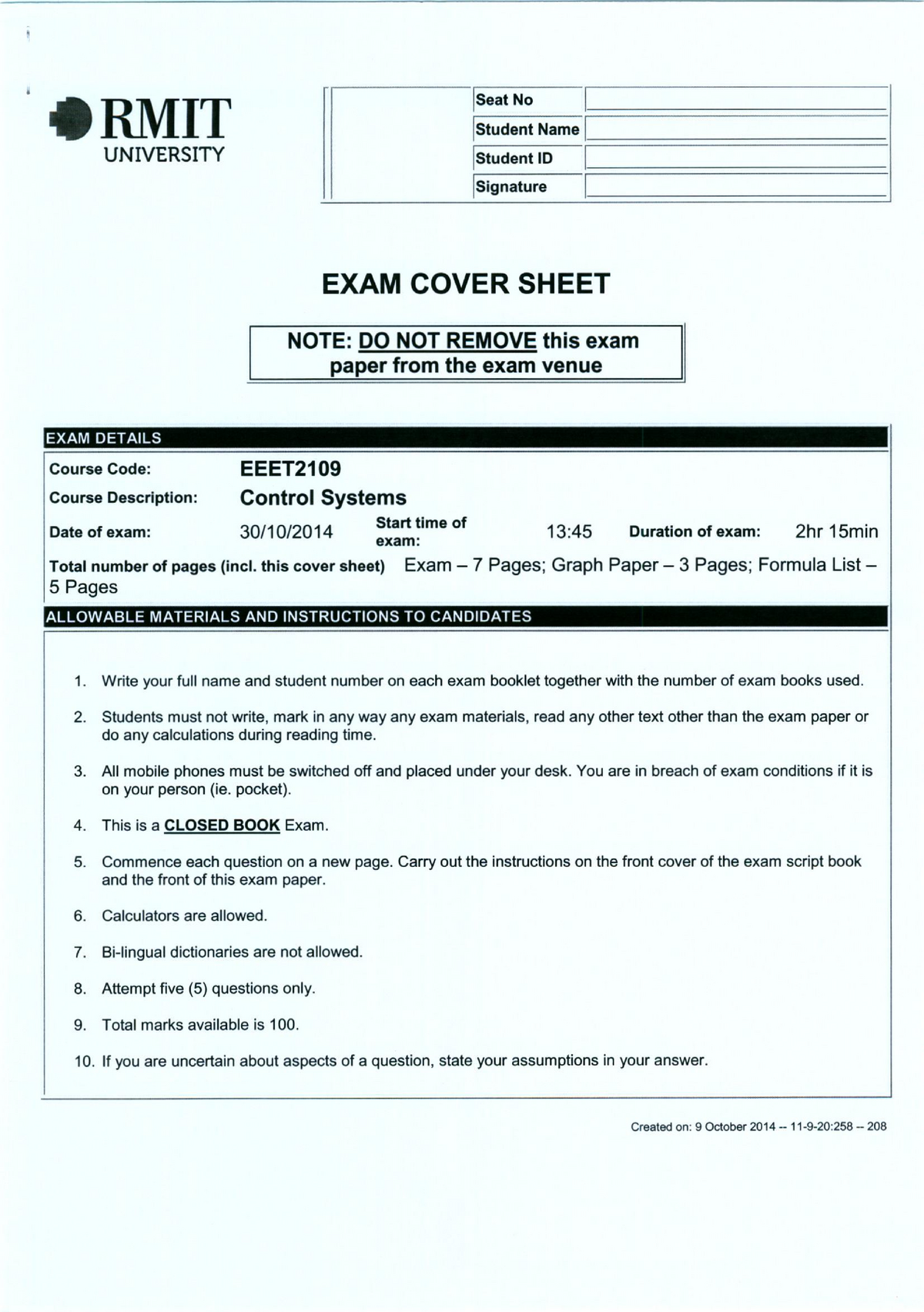 EGMP2201 Test Lab Questions