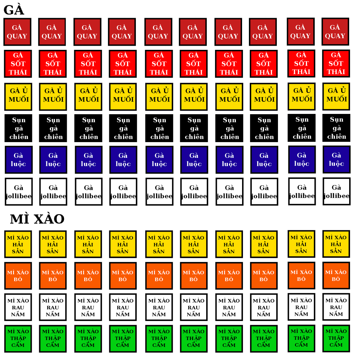 SIÊU TIỆC ĐẠI CHIẾN ( Sticker) - GÀ GÀ SỐT THÁI GÀ Ủ MUỐI Sụn gà chiên ...