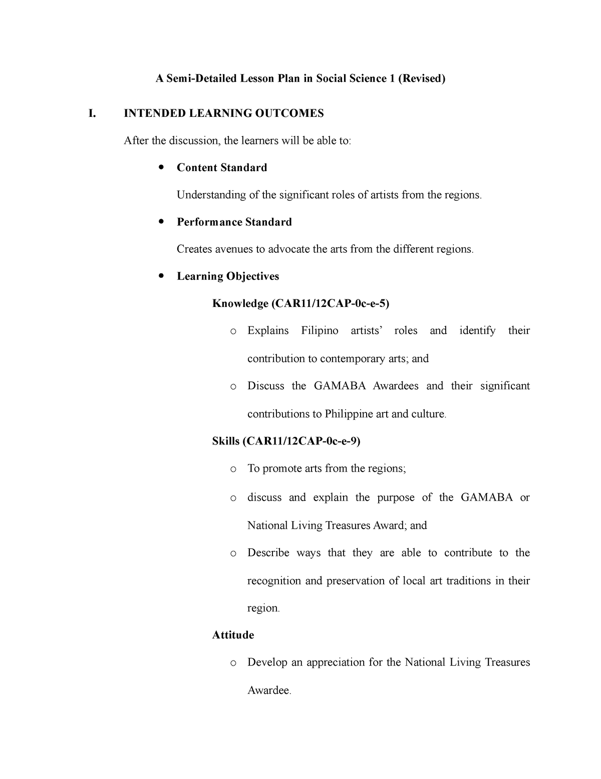 Revised Lesson Plan in Soc Sci 1 Chapter 6 - A Semi-Detailed Lesson ...