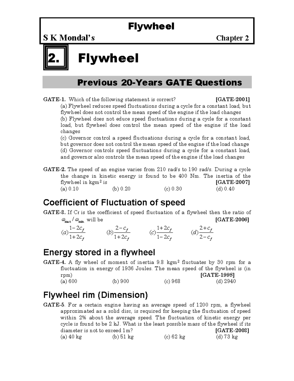 UNDERSTANDING THE CONCEPT OF FLYWHEELS BY PRACTICING WITH GATE,IES