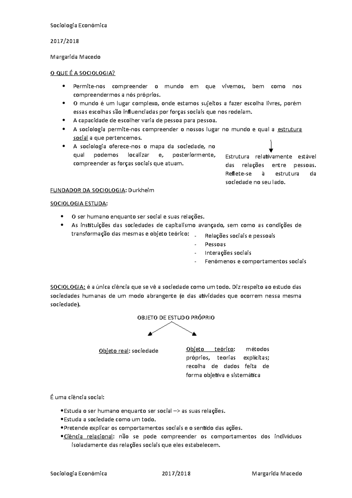 Resumos sociologia - Relações sociais e pessoais Pessoas Interações ...