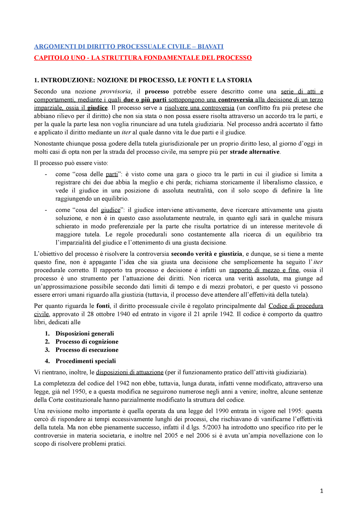 Riassunto Biavati Argomenti Di Diritto Processuale Civile - ARGOMENTI ...