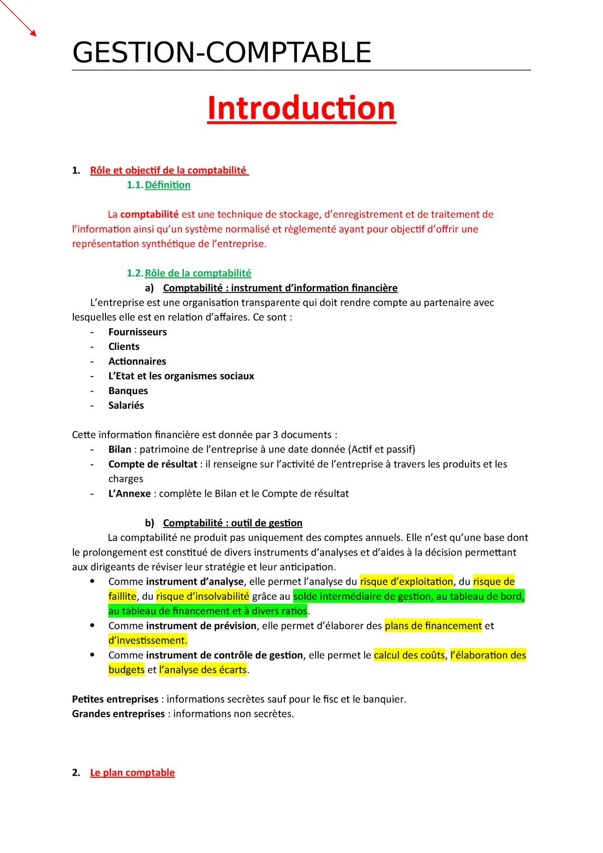 Cm Gestion Comptable Studocu