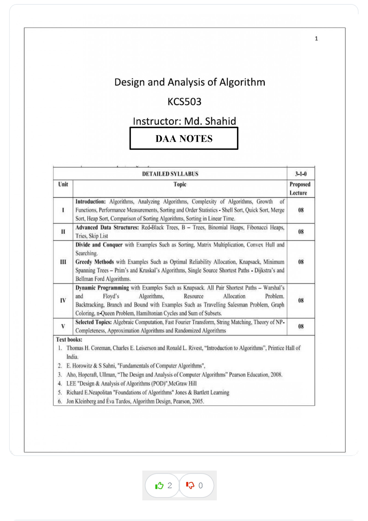 1111best Daa-notes-complete Compress - Design And Analysis Of Algorithm ...