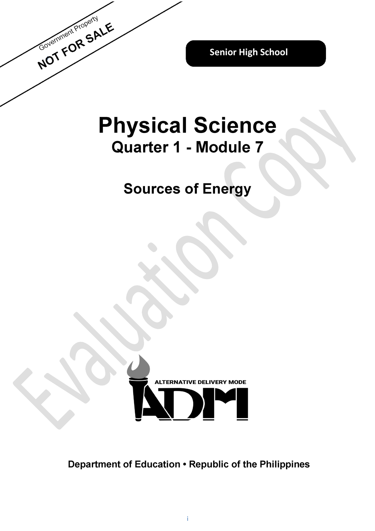 Physical Science Q1 Module 7 V5 - I + Senior High Physical Science ...