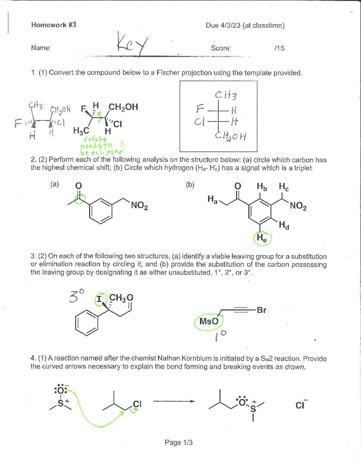 CHEM2323 S23 HW3 - CHEM 2323 - Studocu