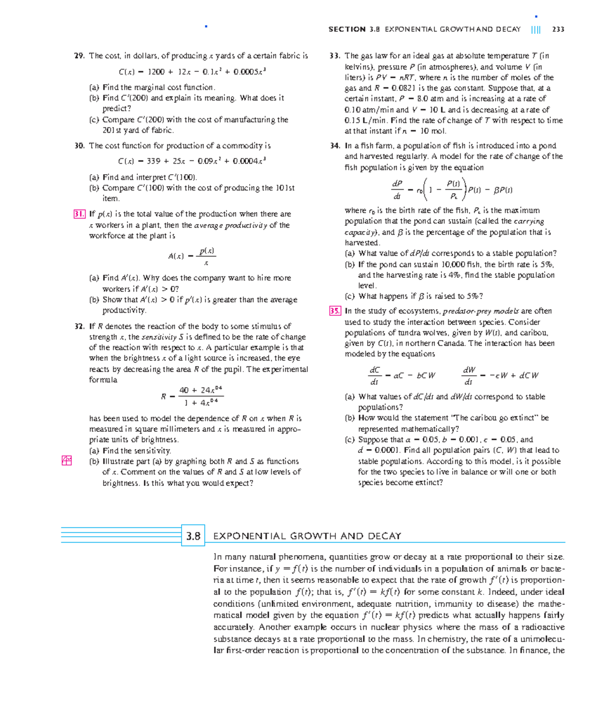 Math ch 3-8 - math work - SECTION 3 EXPONENTIAL GROWTH AND DECAY ...