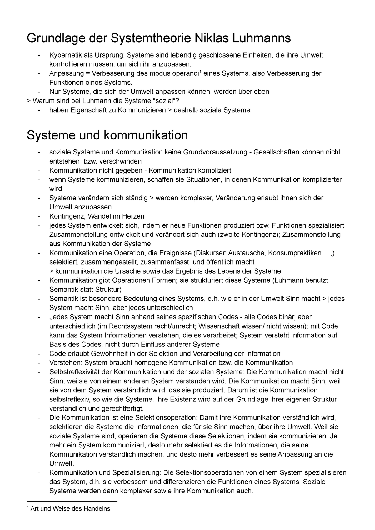 Niklas Luhmann Systemtheorie - Grundlage Der Systemtheorie Niklas ...