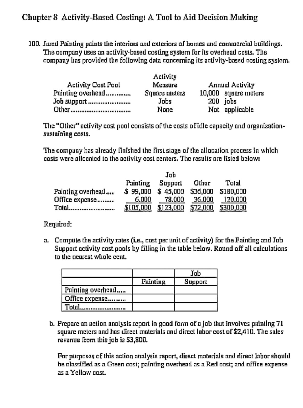 ACC865 3 - Chapter 8 Costing: A Tool to Aid Decision Making 100. Jared ...