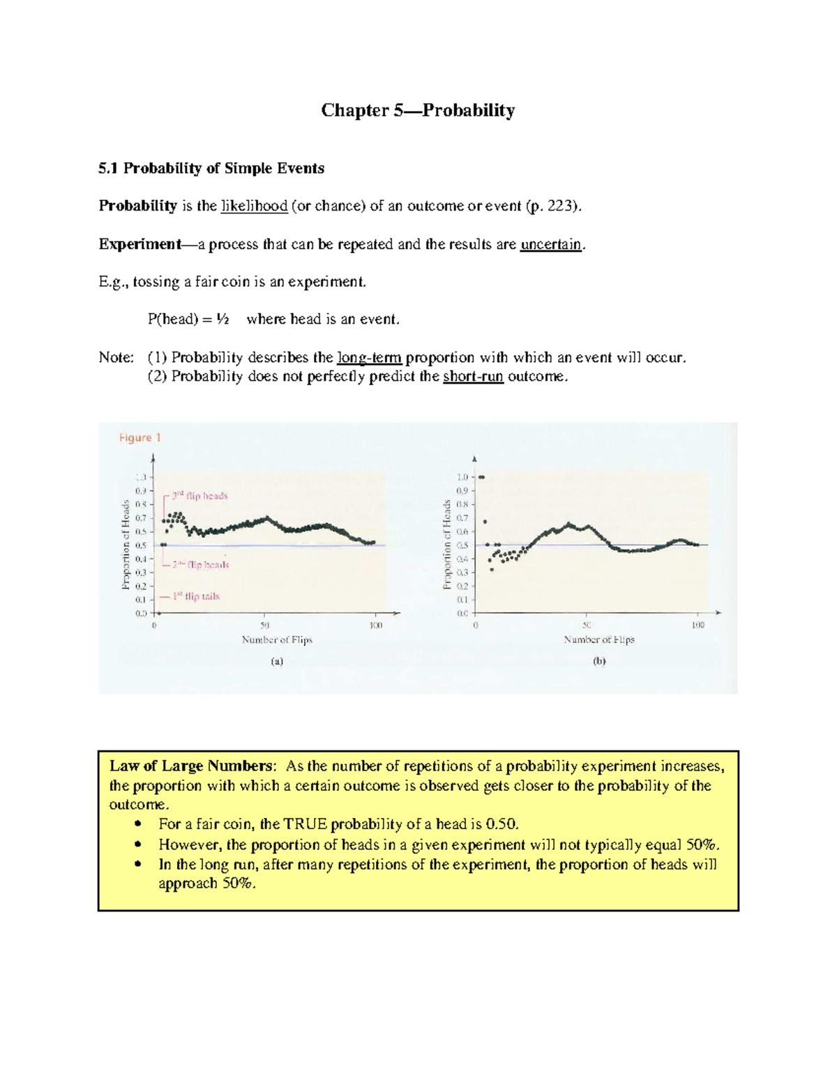 Ch5 Probability - Stat - Chapter 5—Probability 5 Probability of Simple ...