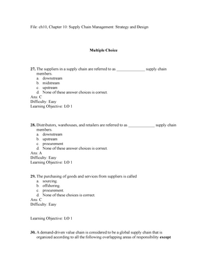 Chapter 10 Latihan soal dan solusi - Event Management - UPH - StuDocu