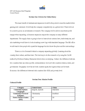 BUS-400 Module 2Project Outline - PROJECT OUTLINE for by Carter's Inc ...