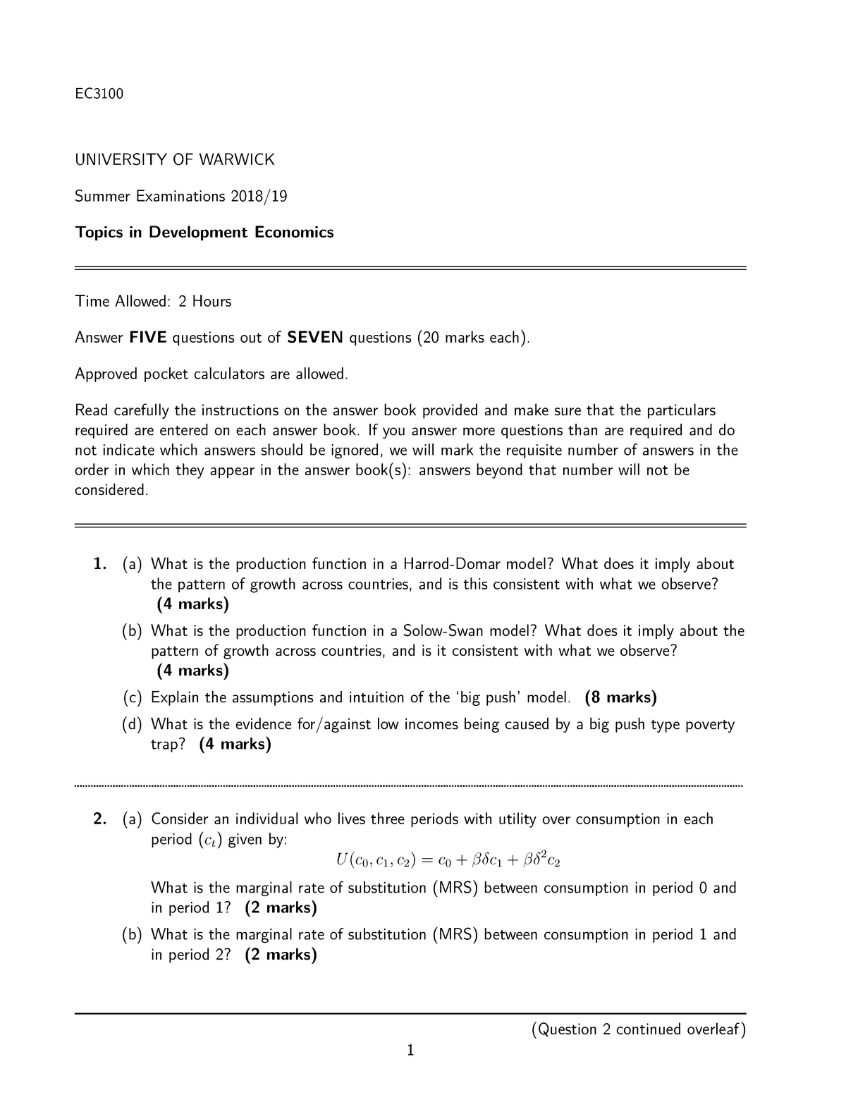 master thesis topics in development economics