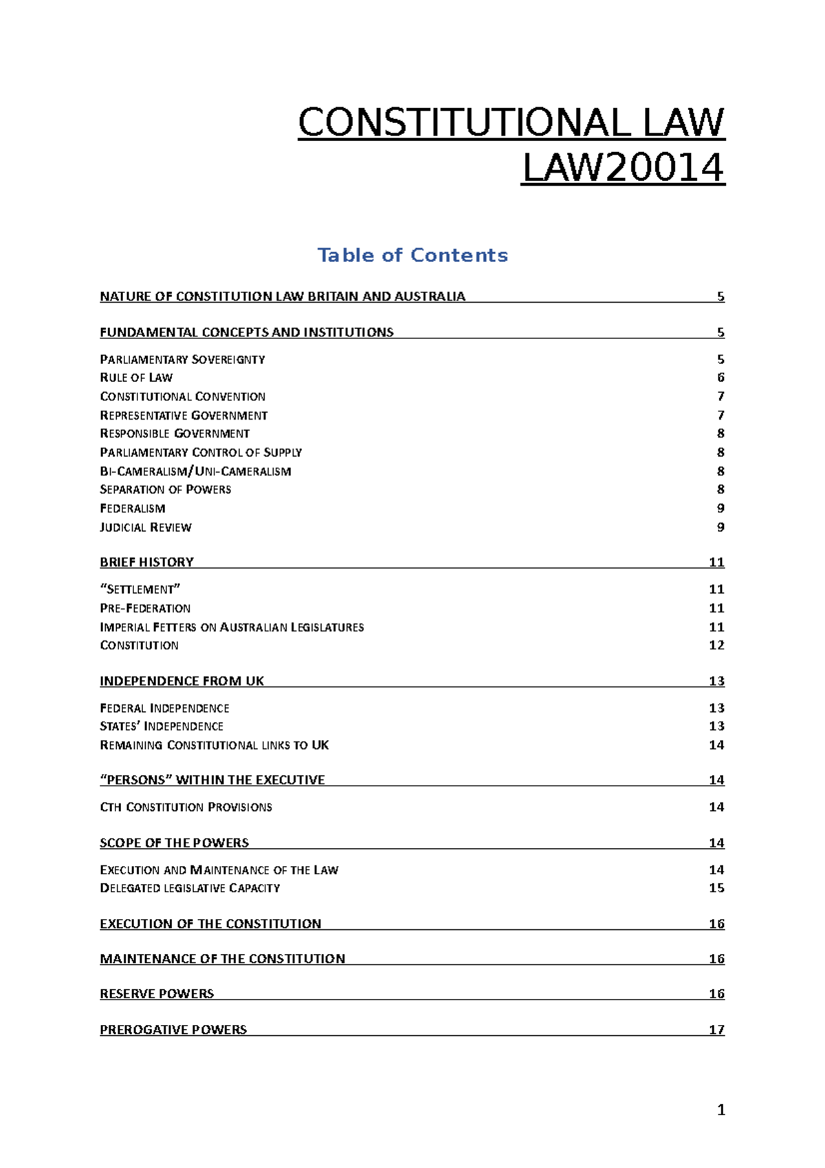 Constitutional LAW - Notes - CONSTITUTIONAL LAW LAW NATURE OF ...