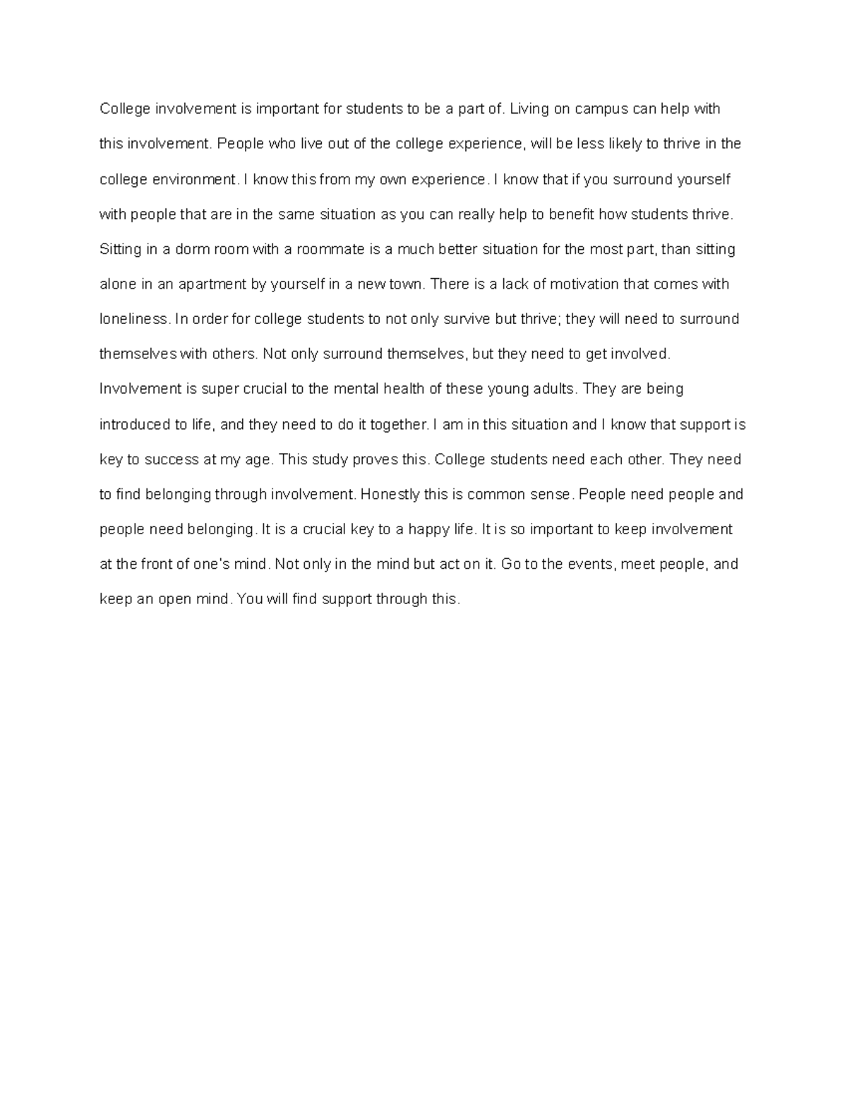 College involvement is important for students to be a part of - Living ...