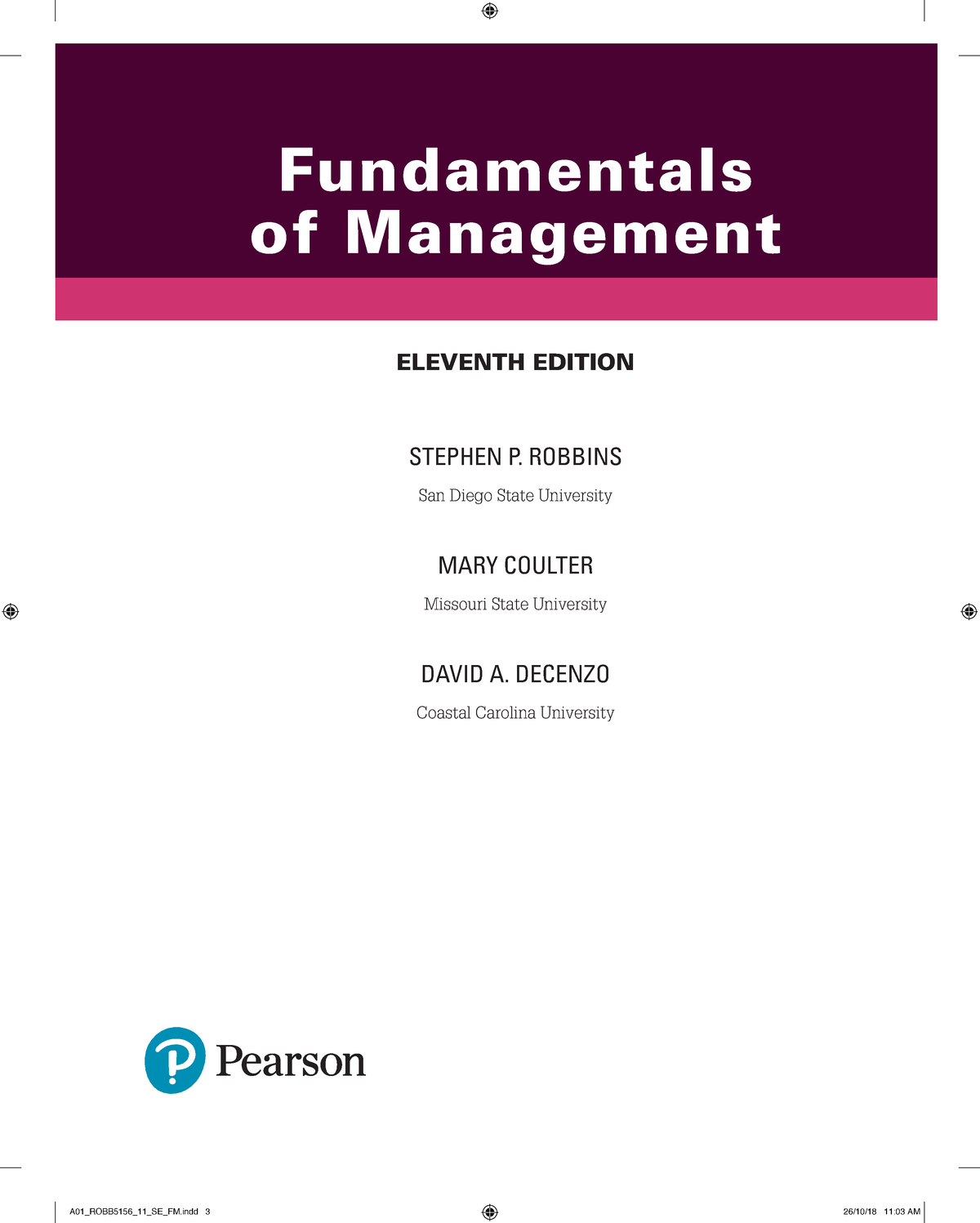 0135175151 - Fundamentals Of Management ELEVENTH EDITION STEPHEN P ...