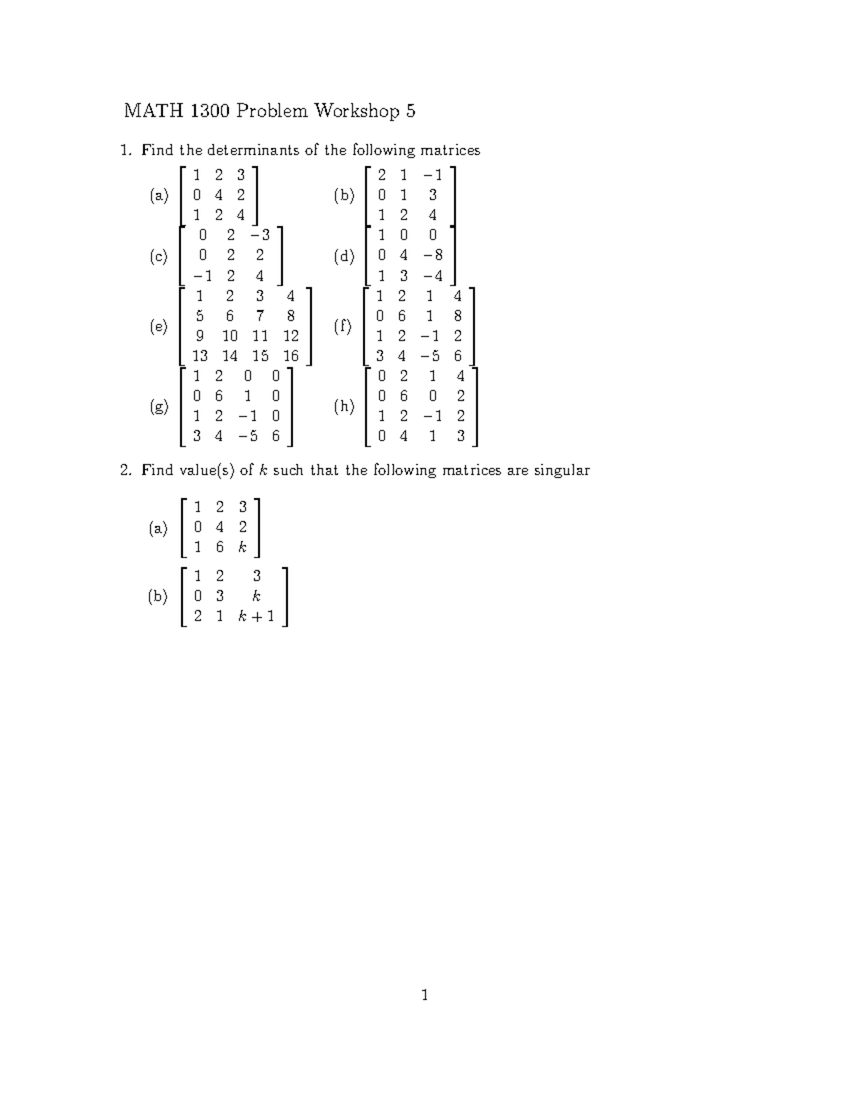 Problem Workshop Series 5 w Solutions - MATH 1300 Problem Workshop 5 ...