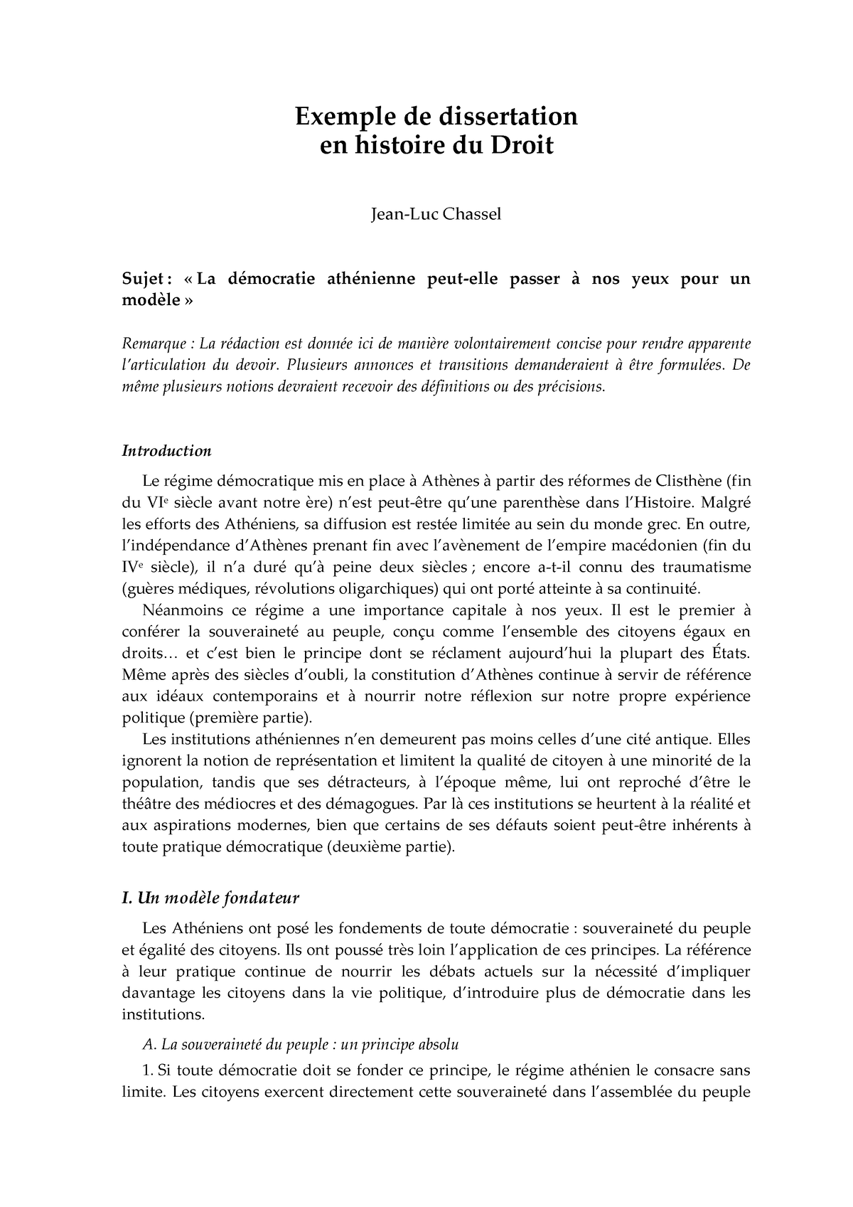 dissertation histoire du droit