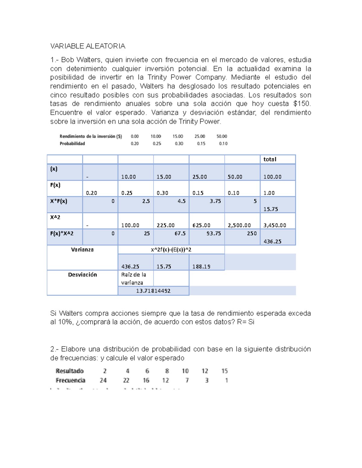 Actividad 12- Distribucion DE Probabilidad Variable Aleatoria ...