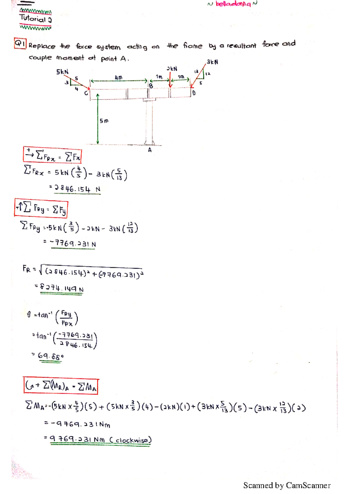 Tutor 2 & 3 Statics - mechanic - Biomedical electronic engineering ...