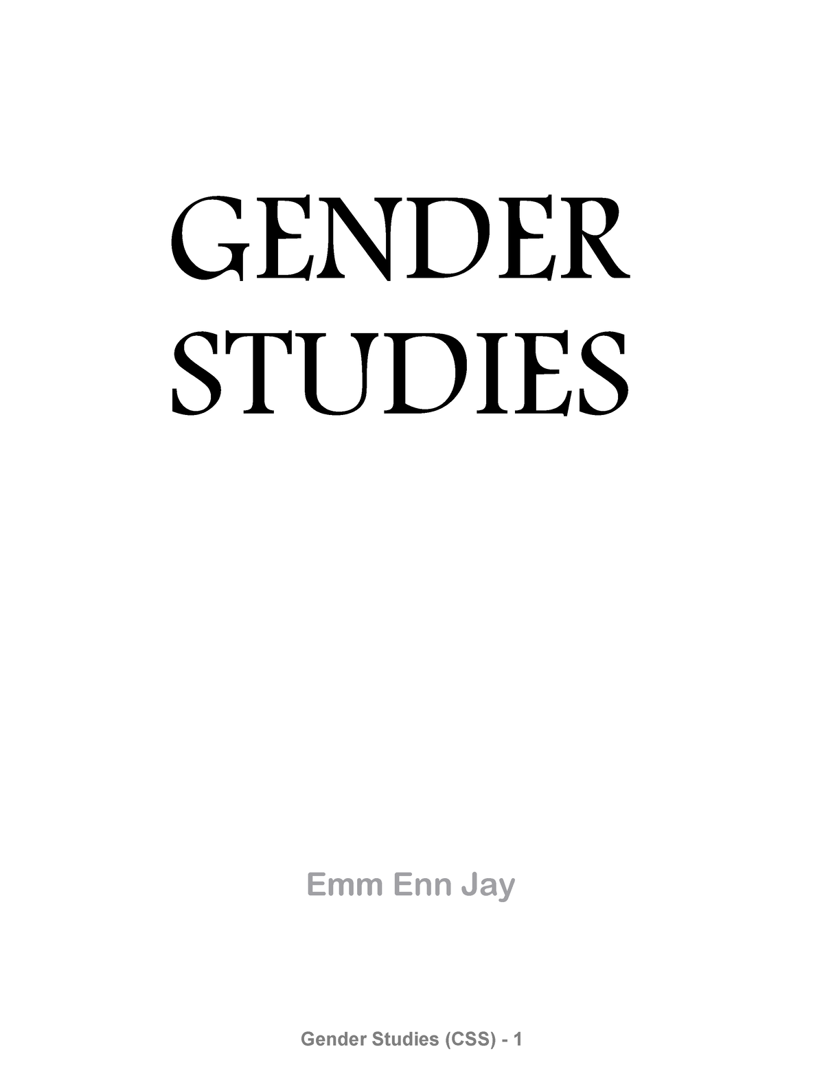 master thesis gender studies