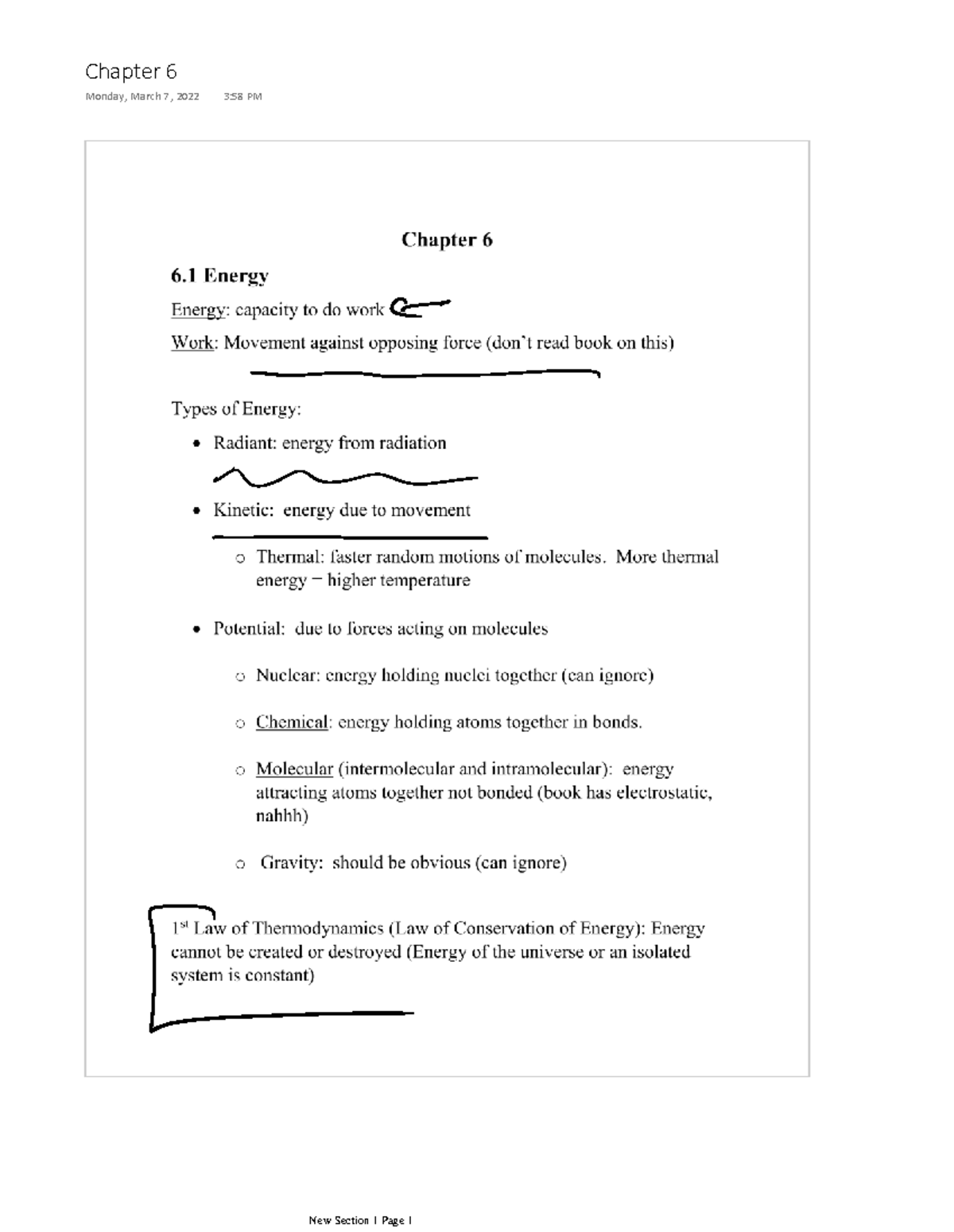 Chapter 6-finished - Lecture Slides with Dr. Wick. This is a general ...