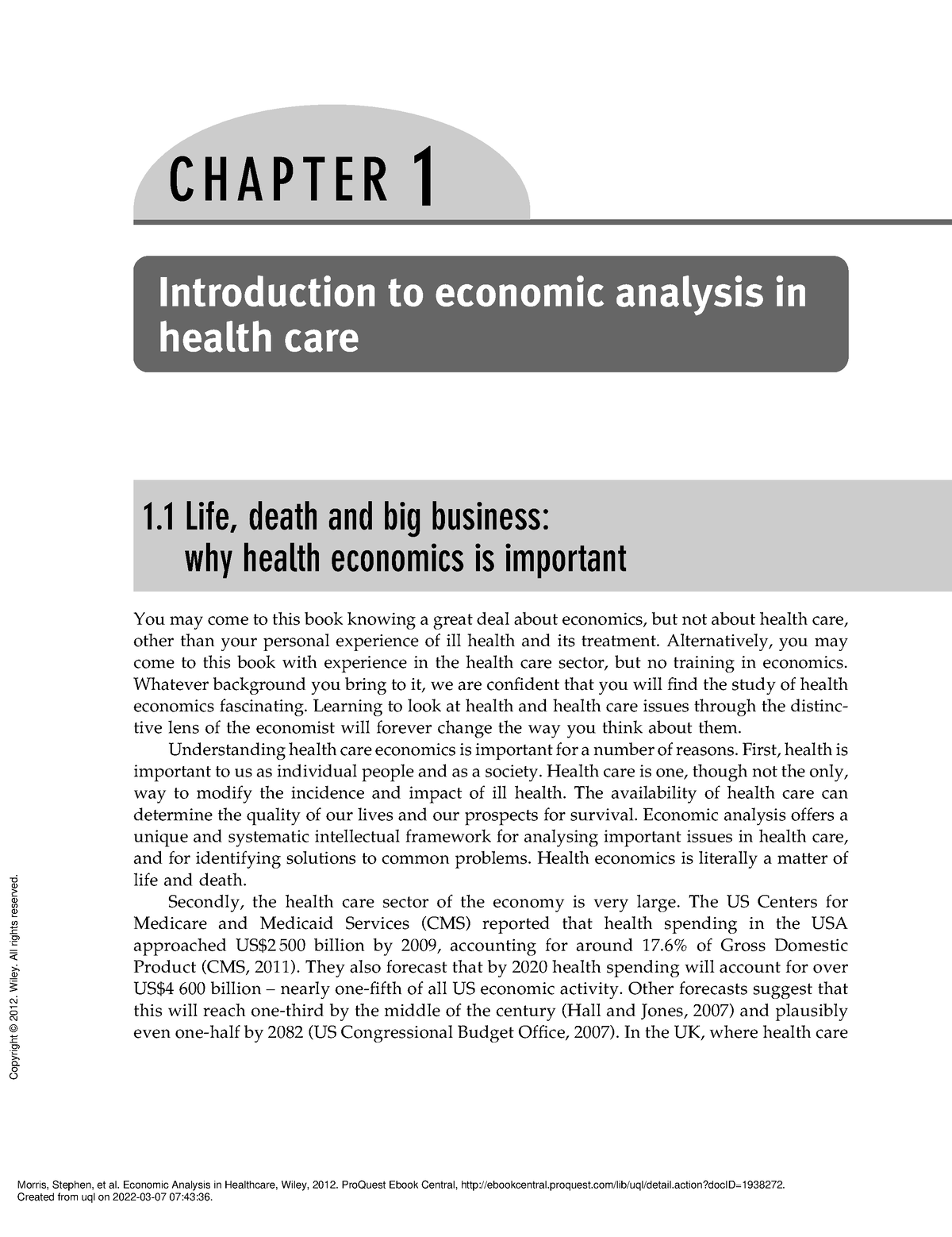 economic analysis thesis