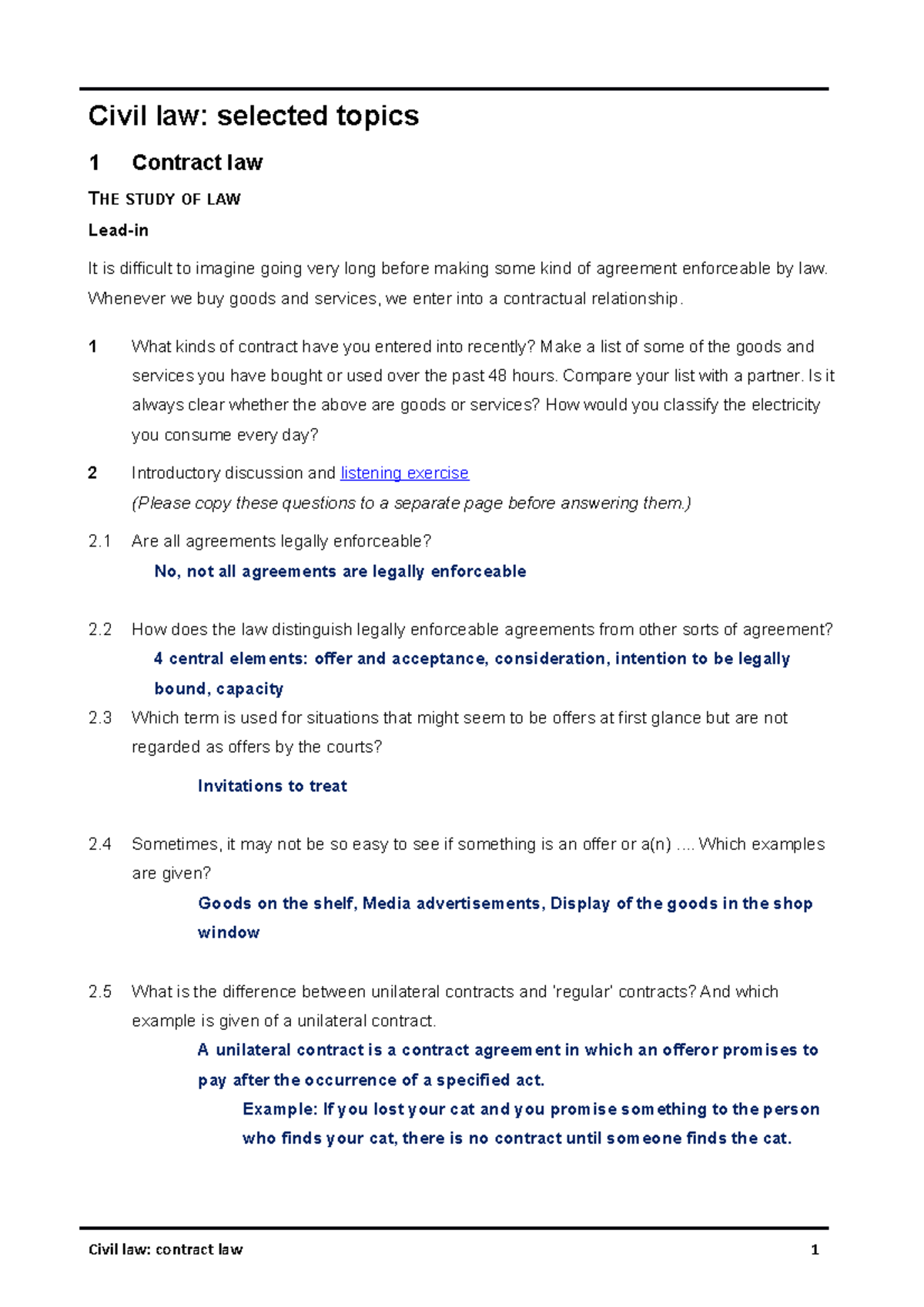 contract law research topics