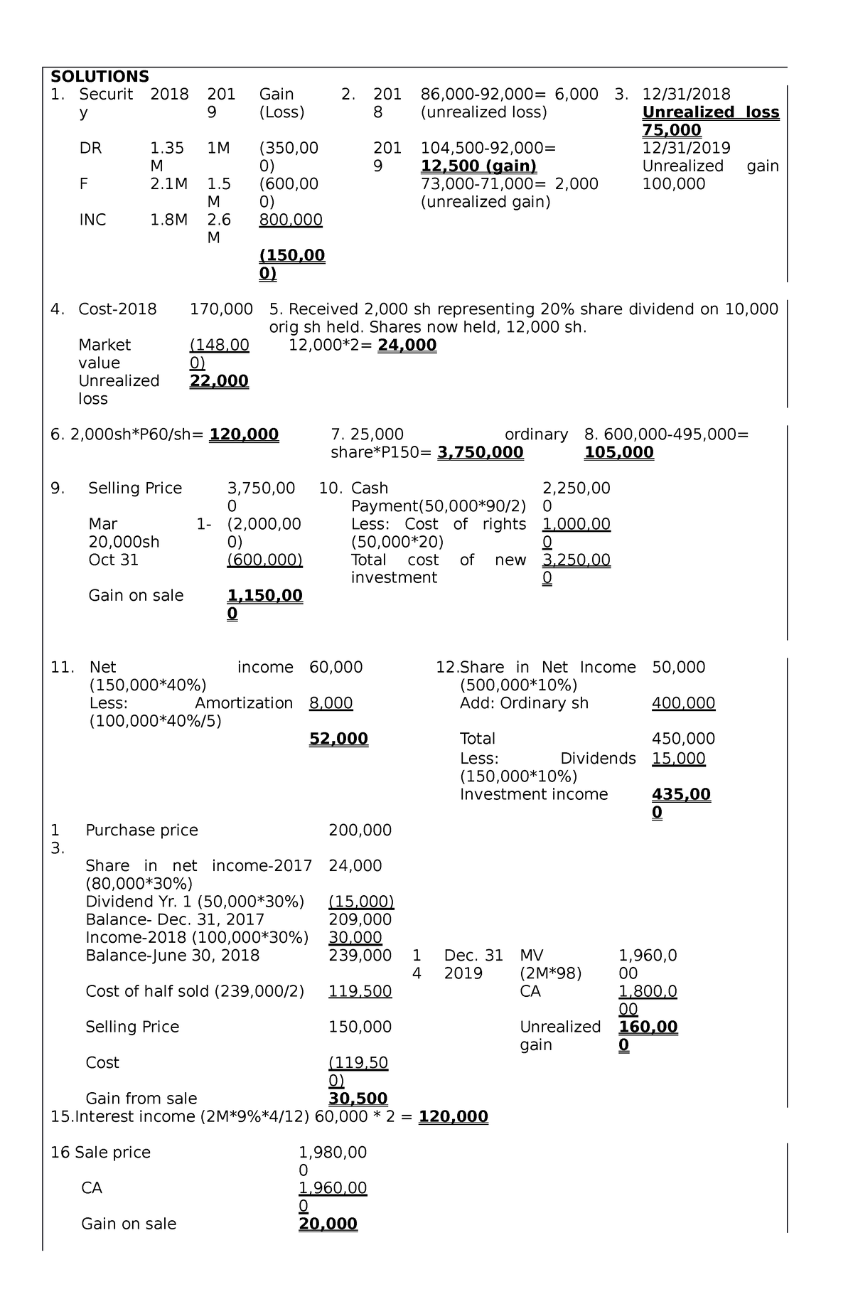 Intermediate Accounting ref. Valix- Activity Solutions - Accountancy ...